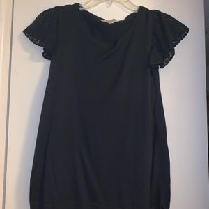 Loft sweater shirt with flutter sleeves.